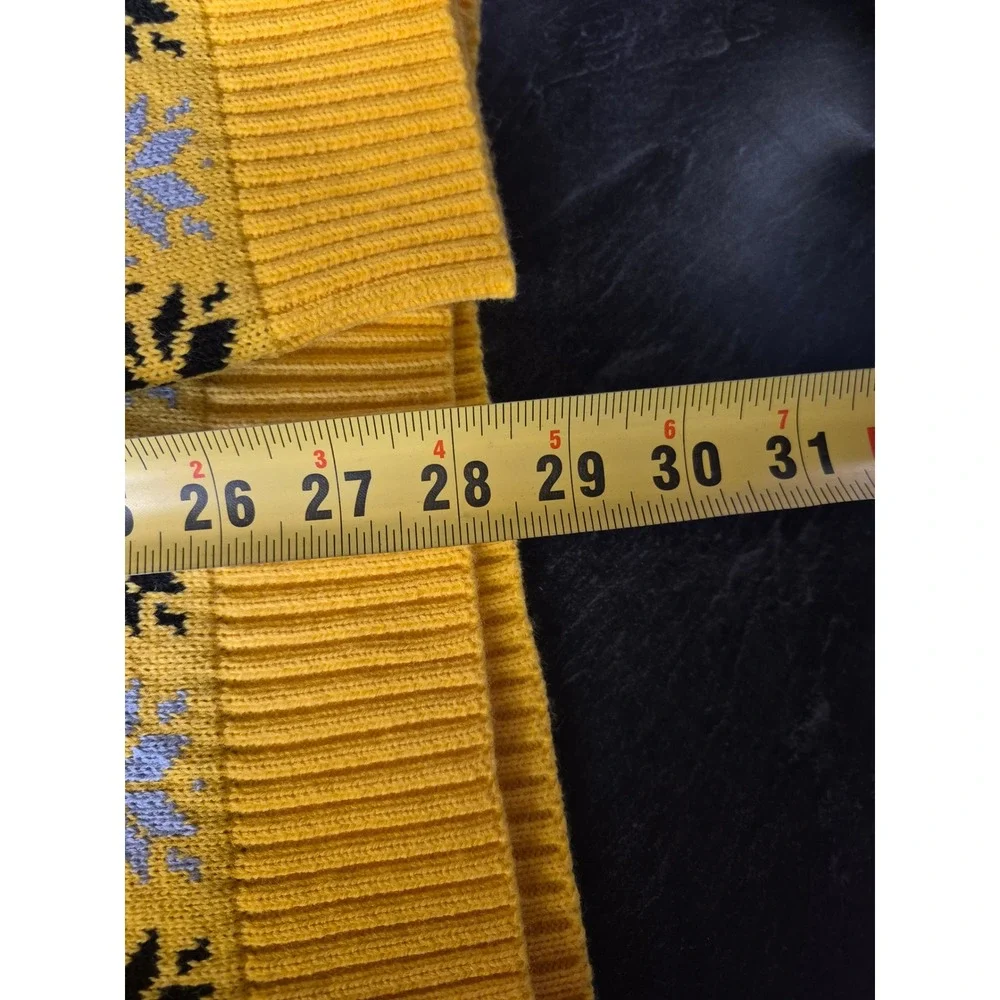 Harry Potter 3XL Hufflepuff House Crest Sweater Yellow Black Knit XXXL